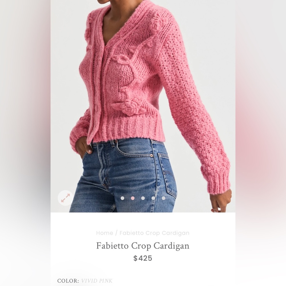 LoveShackFancy Fabietto Cropped Cardigan